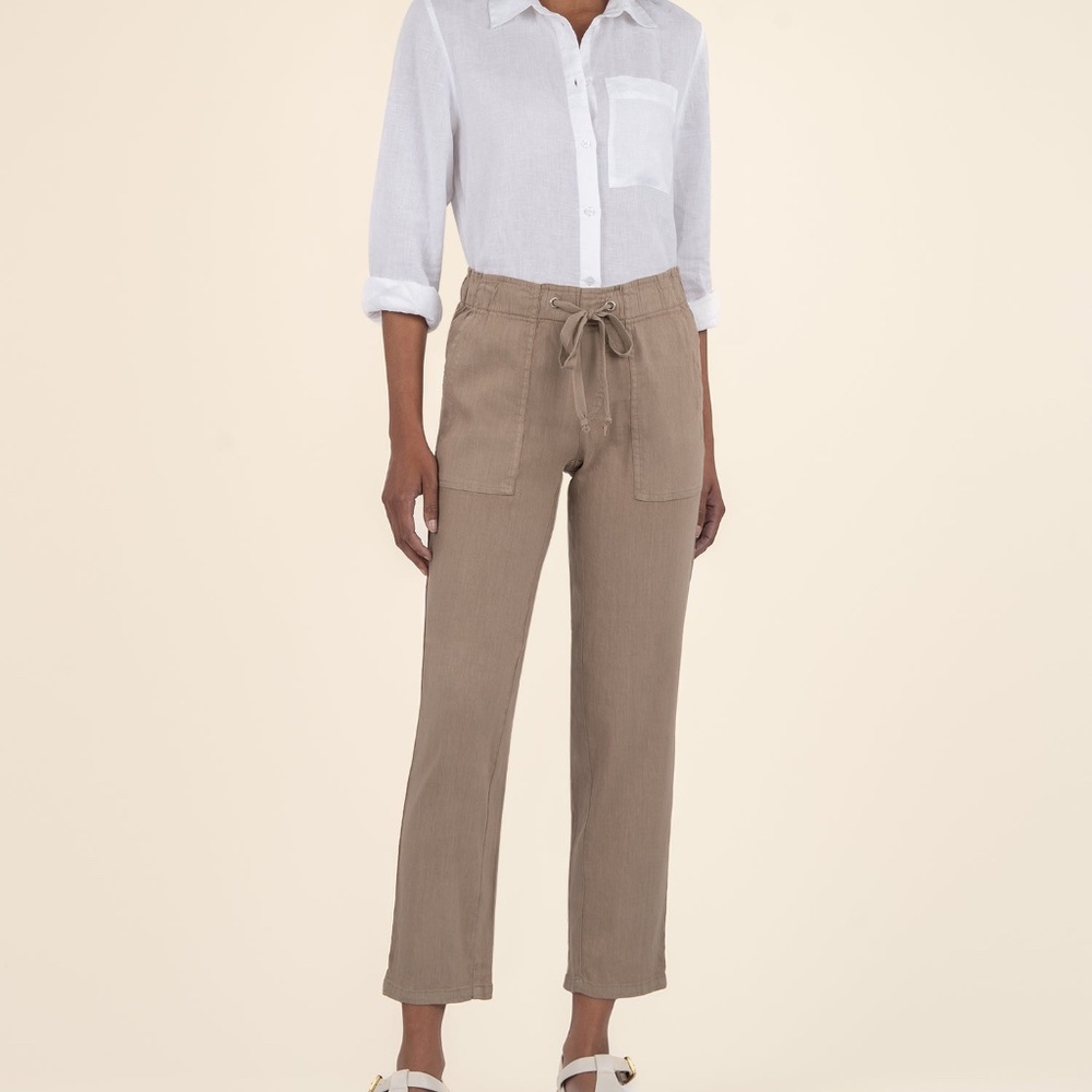 Kut from the Kloth Rosalie Linen Drawstring Pant, Petite Size PETITE-XLARGEPETIT